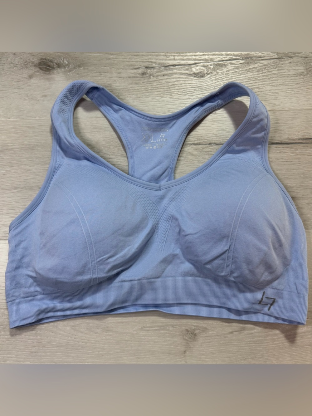 NWOT Fittin Breathable Racerback Sports Bra, Light Blue, XXL
